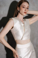Augustus Crystal Trim Taffeta Two-Piece Set for women, from DANG PHONG DESIGNER, The Viet Concept