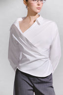 Nivea Asymmetric Bamboo Silk Shirt for women, from ARTI, The Viet Concept 
