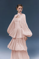 Alriza Pink Chiffon Layered Evening Gown for women, from JOSEPHINE, The Viet Concept