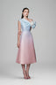 Rawis A-line Asymmetric Neck Taffeta Midi Dress for women, from White Plan, The Viet Concept 