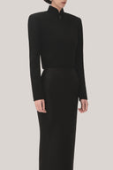 Black Thien Van Cropped Long Sleeved Tweed Jacket for women, from TINH, The Viet Concept 