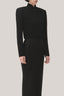 Black Thien Van Cropped Long Sleeved Tweed Jacket for women, from TINH, The Viet Concept 