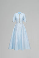 ROSEE de MATIN • Taffta Blue Midi Dress