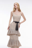 JOSÉPHINE • Poise Chiffon Draped Maxi Dress