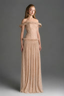 IHF STUDIO • Aurelia Vine Guipure Lace Off-Shoulder A-Line Dress