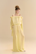 LINH PHUNG • Étoile Lemon Off-Shoulder Organza Gown