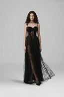 Calla 3D Floral Lace Corset Tulle Evening Gown for women, from JOSEPHINE, The Viet Concept
