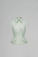 ROSEE de MATIN • Mint Satin Hibiscus Blazer
