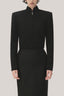 Black Thien Van Cropped Long Sleeved Tweed Jacket for women, from TINH, The Viet Concept 