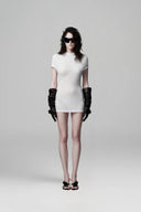 Zireth Élevé High Neck Sculpted Mini Dress for women, from DAS LA VIE, The Viet Concept 