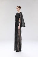 Sage Noir Lace Cape Gown for women, from SORAMAME, The Viet Concept