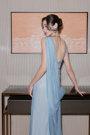THÉSONG • Voile Bleu Powder Blue Flowing Maxi Dress