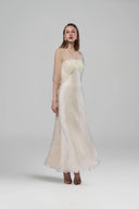 Alva Beige Lace Chiffon Evening Gown for women, from JOSEPHINE, The Viet Concept