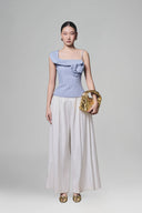 Blue Twisted Stripe Top for women, from Keira tong, the Viet Concept
