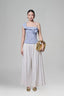 Blue Twisted Stripe Top for women, from Keira tong, the Viet Concept