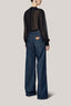 Sage Straight Cut-Out Chiffon Shirt for women, from HOBB The Viet Concept 