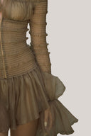 Liberté Smocking Mini Dress for women, from La Vierge, The Viet Concept 