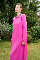 Luxury Crystal Embellished Tunic Evening Gown Long Sleeves for women, from IHF ATELIER, The Viet Concept