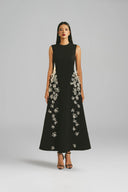 Crystal Bloom 3D Floral Embellished Midi Dress for women, from L'SCARLETT, The Viet Concept