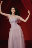Serena Ethereal Tulle Cape A-Line Evening Gown for women, from JOSEPHINE, The Viet Concept