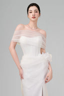 White Woni Off-shoulder Maxi Dress for women, from BYDI, The Viet Concept 