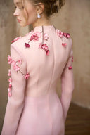 ROSEE de MATIN • Pink Bloom Orgzanza Midi Dress