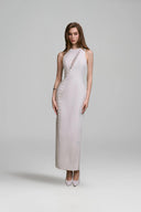 KEIRA TONG • Lace Peek Embellished Maxi Dress