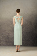 ROSEE de MATIN • Mint Embroidery Chopical I-line Dress