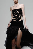 Rose Noire Velvet & Silk Evening Gown for women, from TRAN D TRI, The Viet Concept 