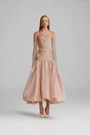 WHITE PLAN • Lumi Pink Taffeta Evening Dress