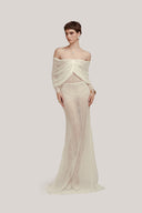 Phoebe Mermaid Off-Shoulder Lace Floor Length Set for women, from POEM, The Viet Concept 