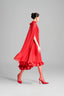Carnation Asymmetric V-Neck Chiffon Midi Dress for women, from Maison Des Copains, The Viet Concept 