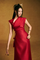 Cat Asymmetric Bamboo Taffeta Ao Dai  for women, from KEIRA TONG, The Viet Concept