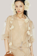 Crocus Straight See-Through Chiffon Jacket for women, from DAS LA VIE, The Viet Concept 
