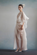Sheen Étoile Batwing Pleated Gown for women, from HA THANH VIET, The Viet Concept 