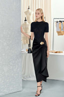 Miss Orchid Black Mesh & Silk Gown for women, from DO LONG, The Viet Concept 