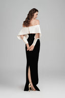 Black & White Evelora Maxi Dress for women, from POEM, The Viet Concept 