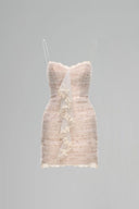 LUCILLA • Kaelis Lace Ruched Tulle Mini Cocktail Dress