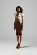 Marta Silk Breeze Cropped Tie-Front Top for women, from HUELLEY HUELLEY, The Viet Concept
