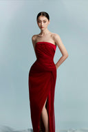 Lenci Scarlet Pleated Silk Mesh Dress for women, from BYDI, The Viet Concept 