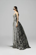 SORAMAME • Provenance Silver Sequin Lace Gown