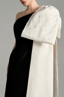 One Shoulder Taffeta Sheath Gown with Crystal Embellished Bow for women, from IHF STUDIO, The Viet Concept 