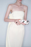Jaida Boned Chiffon Dress with Removable Floral Pins for women, from HUELLEY ROSE, The Viet Concept 