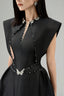 Mallorie Fit and Flare Stone Taffeta Mini Dress for women, from Lam Khue, The Viet Concept