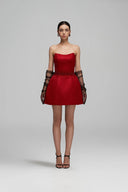 Ruby Bell Crystal-Embellished Silk Mini Dress for women, from IHF STUDIO, The Viet Concept 