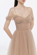 Fanny Azure Off-Shoulder Tulle Gown for women, from JOSEPHINE, The Viet Concept 