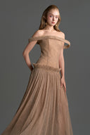 IHF STUDIO • Aurelia Vine Guipure Lace Off-Shoulder A-Line Dress