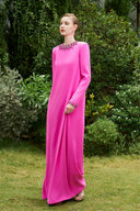 Luxury Crystal Embellished Tunic Evening Gown Long Sleeves for women, from IHF ATELIER, The Viet Concept