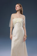Alva Beige Lace Chiffon Evening Gown for women, from JOSEPHINE, The Viet Concept