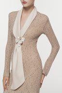 L'ALLÉE • Silk Scarf-Lapel Column Gown